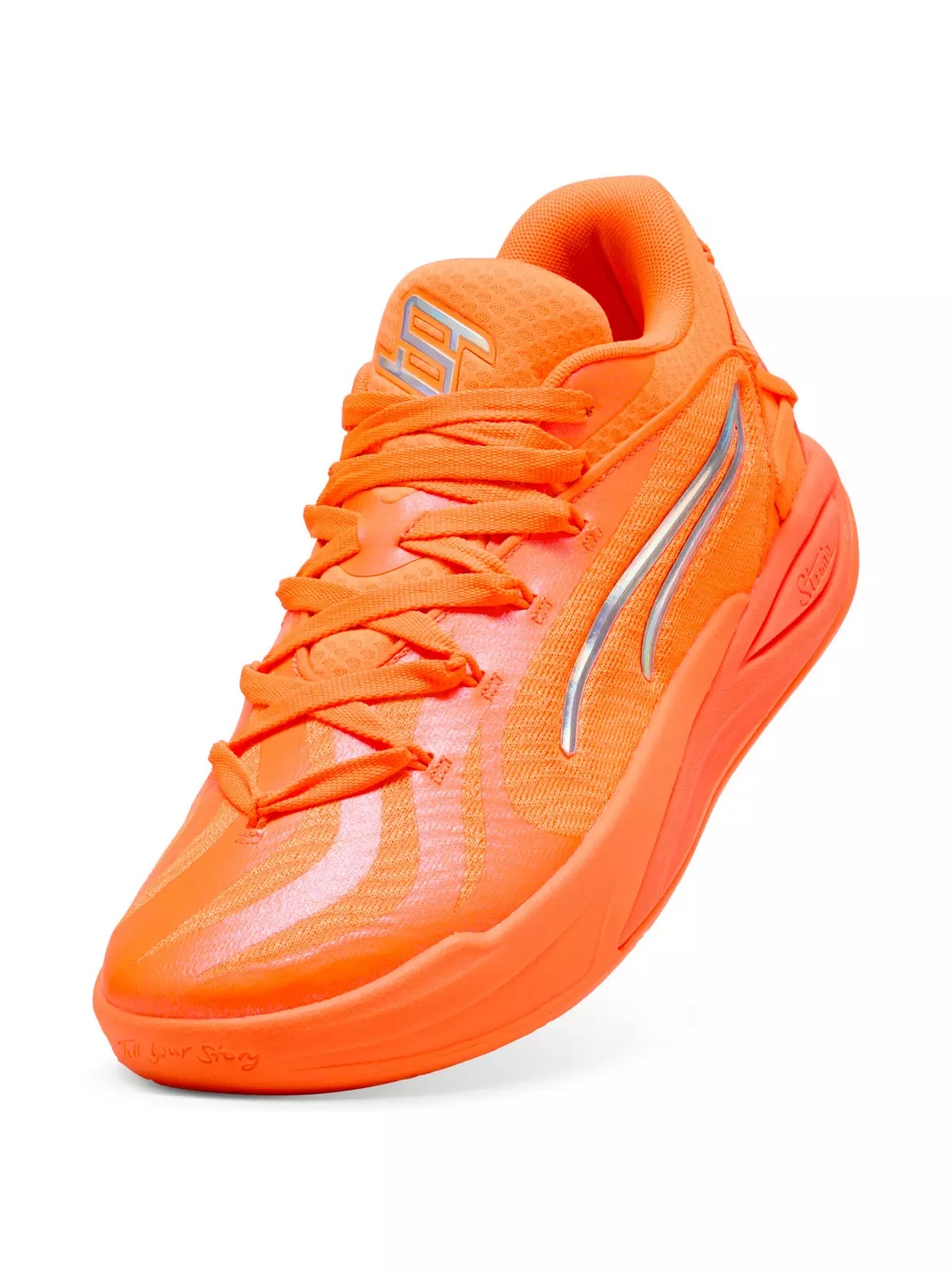 PUMA Stewie 4 Flawless "Sun Stream/Fluro Orange Pes" Women's Basketball Shoe - 5