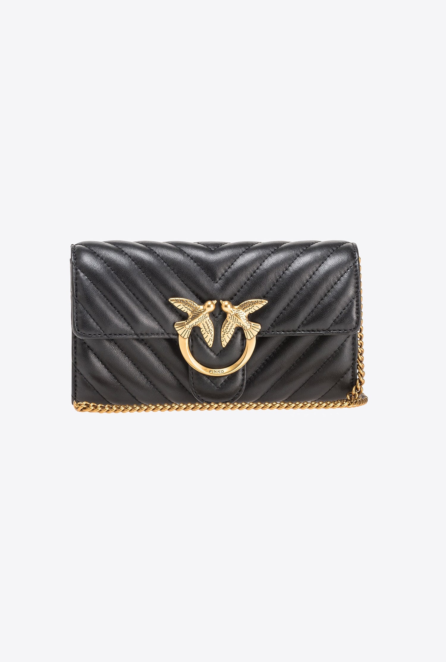 Pinko★ウォレット Love Bag ワン ウォレット シェブロン Love Bag One Wallet Chevron PINKO → Shop Online