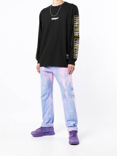 MSGM long-sleeved shark print T-shirt outlook