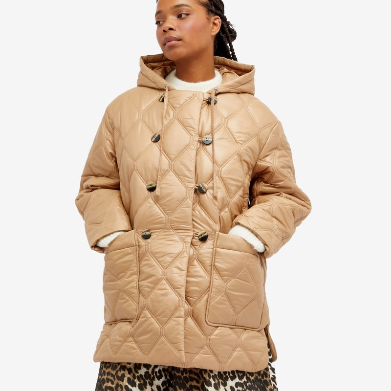GANNI GANNI Shiny Quilt Hooded Jacket outlook