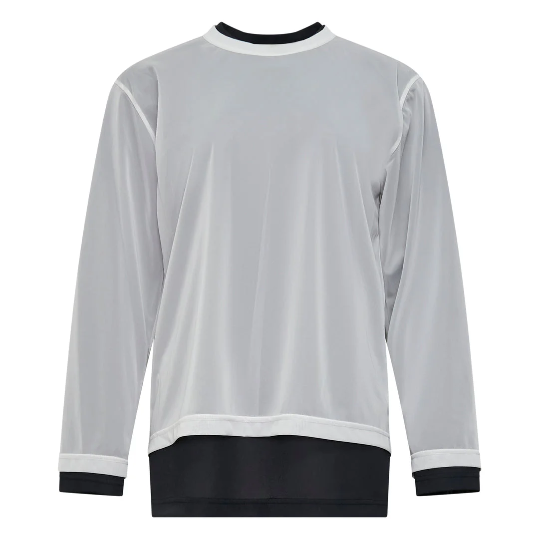 Thin Polyester Layered Long Sleeve Tee - 1
