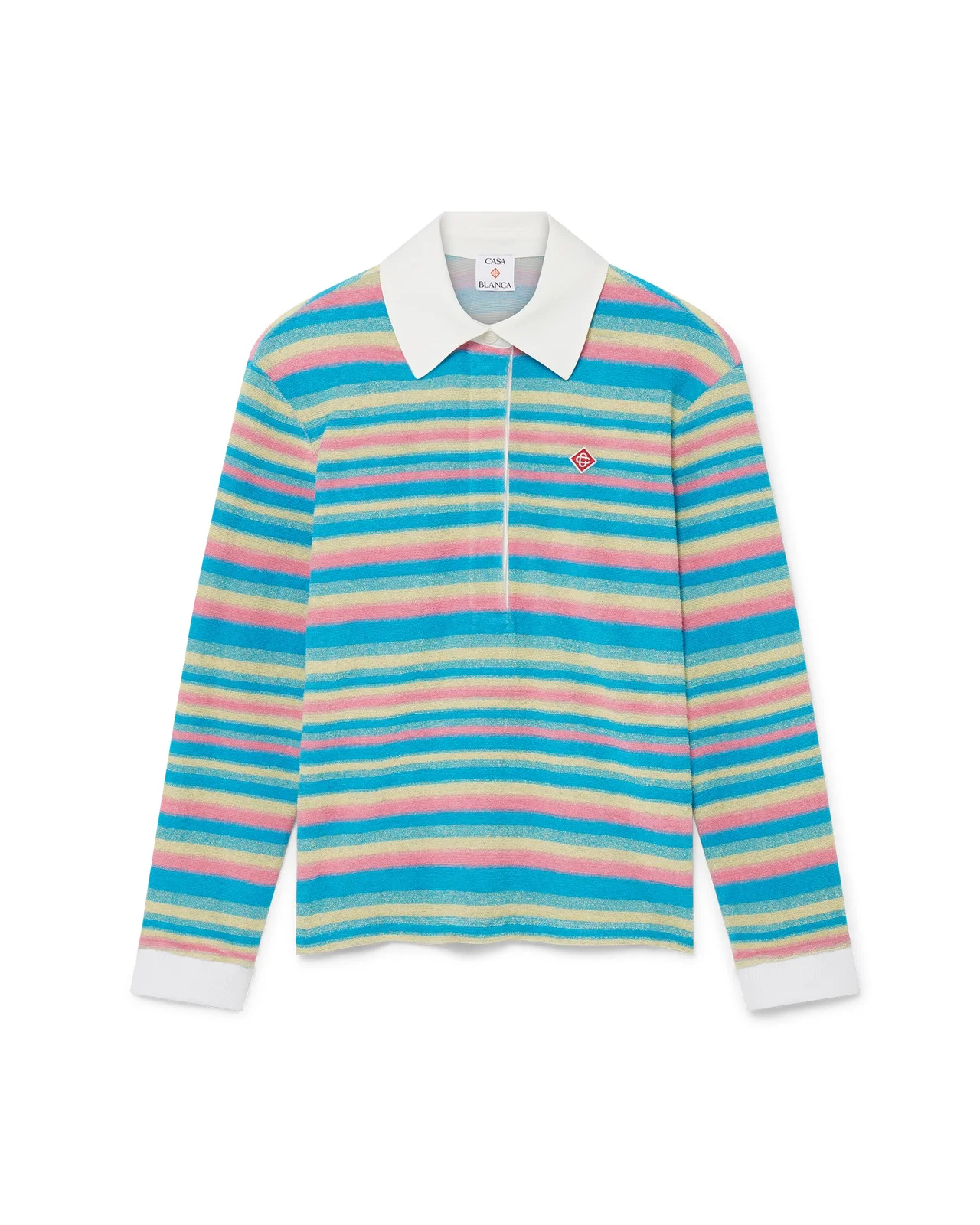 Stripe Towelling Polo Shirt | Casablanca Paris - 1
