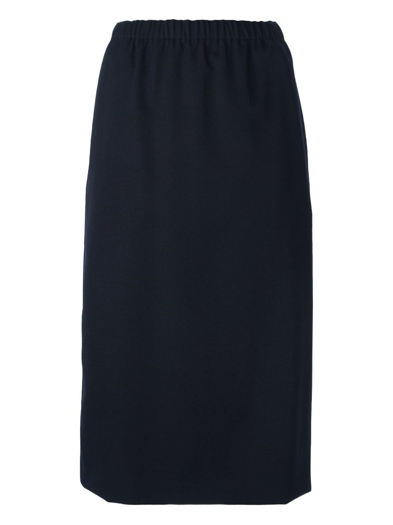 elasticated-waistband midi skirt 1