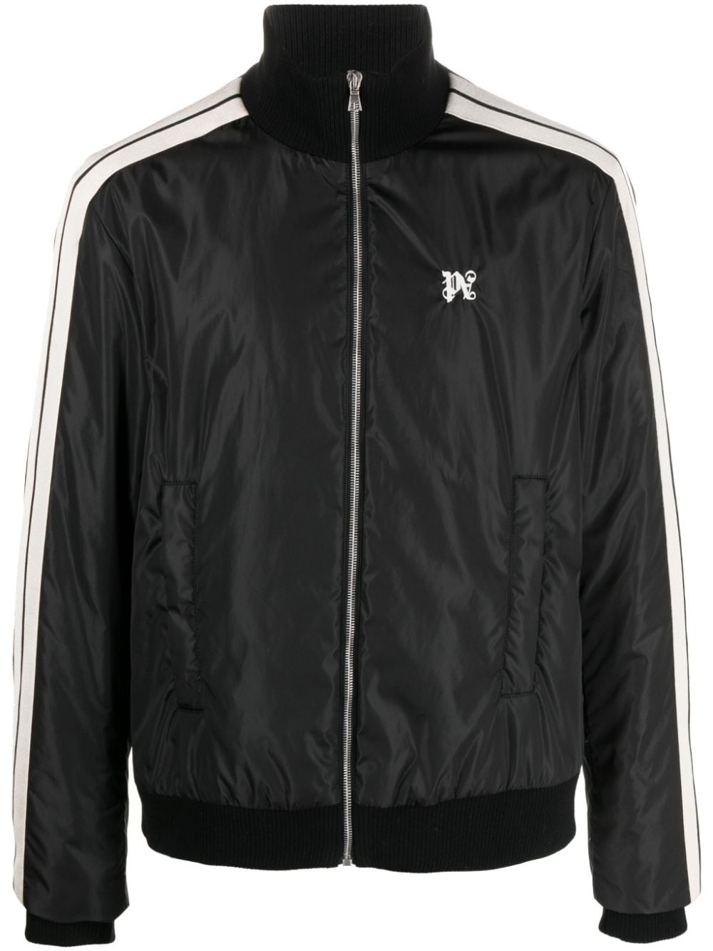 monogram-embroidered padded bomber jacket - 1