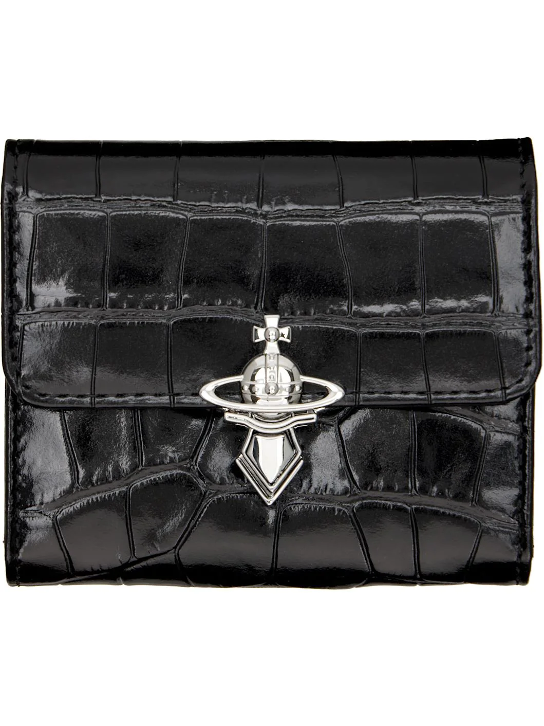 Black Orb Clasp Wallet - 1
