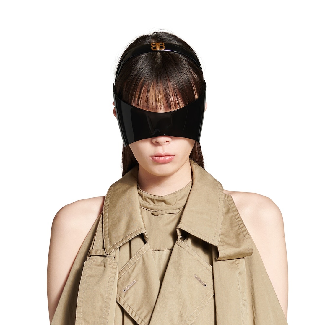 Women's Suspended Trench Dress in Beige - 5