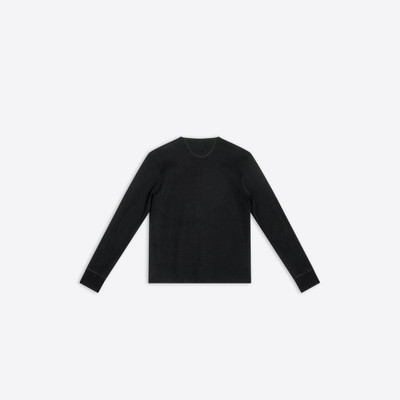 BALENCIAGA Men's Bb Icon Stretch Elbow Long Sleeve T-shirt in Black outlook