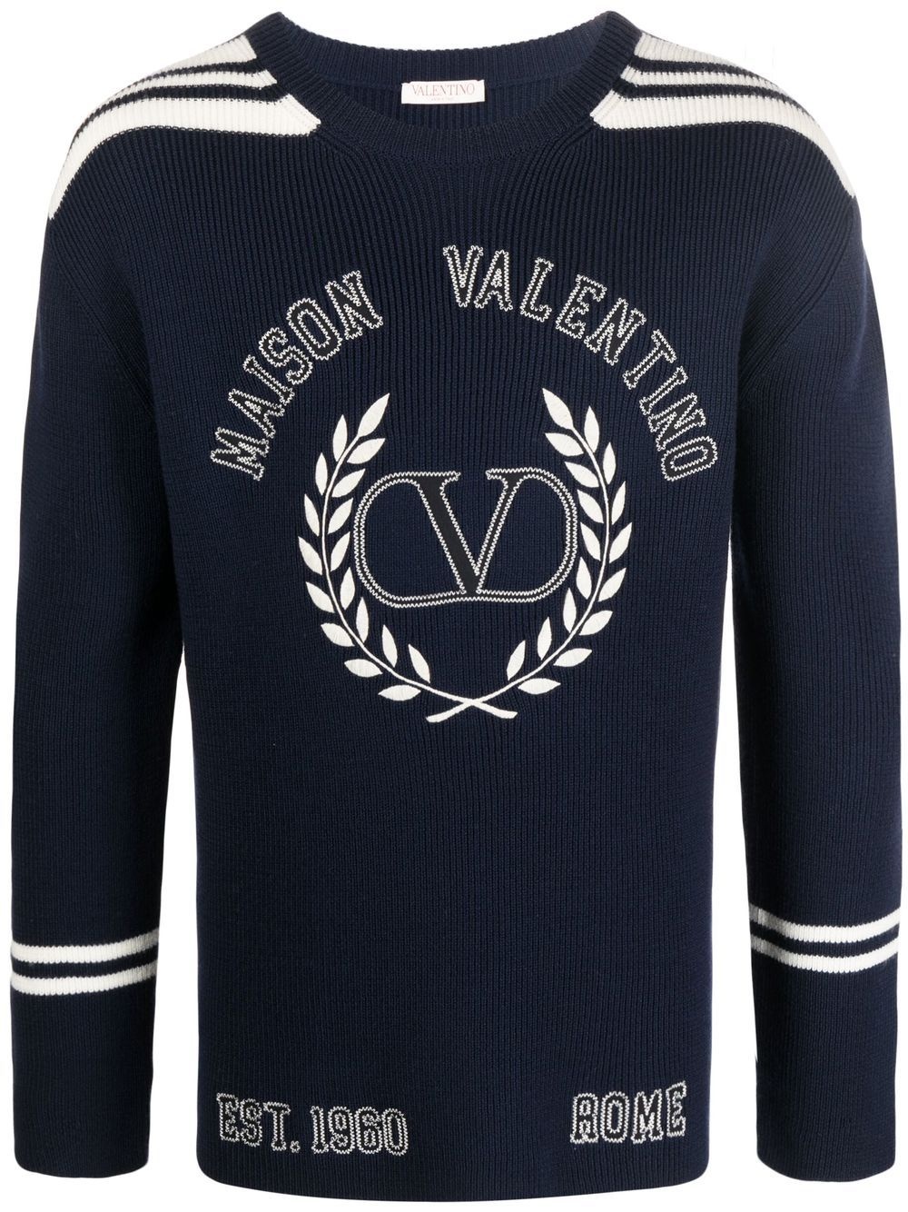 logo-embroidered jumper - 1