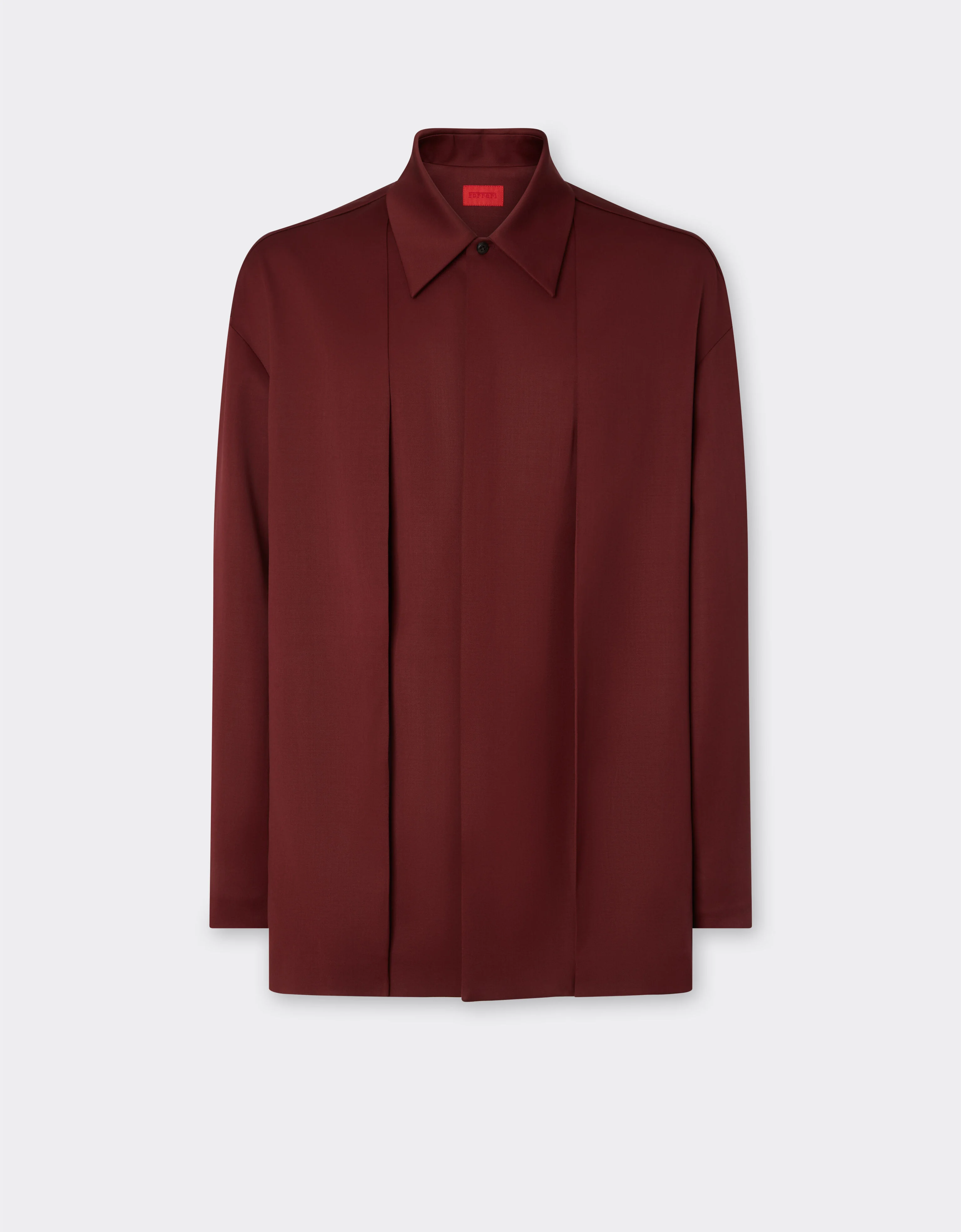 Wool satin shirt - 1