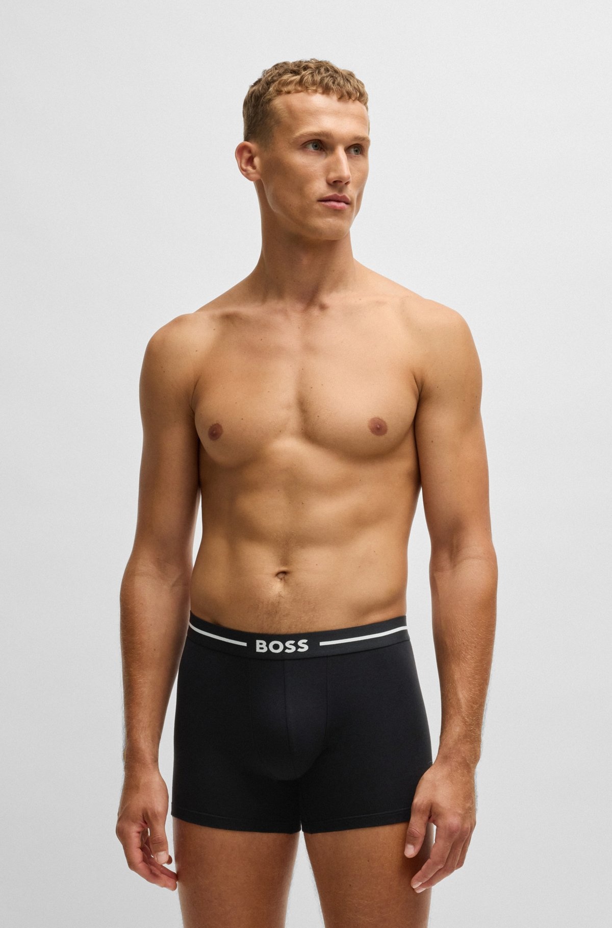 THREE-PACK OF STRETCH-COTTON BOXER BRIEFS WITH LOGOS - 2