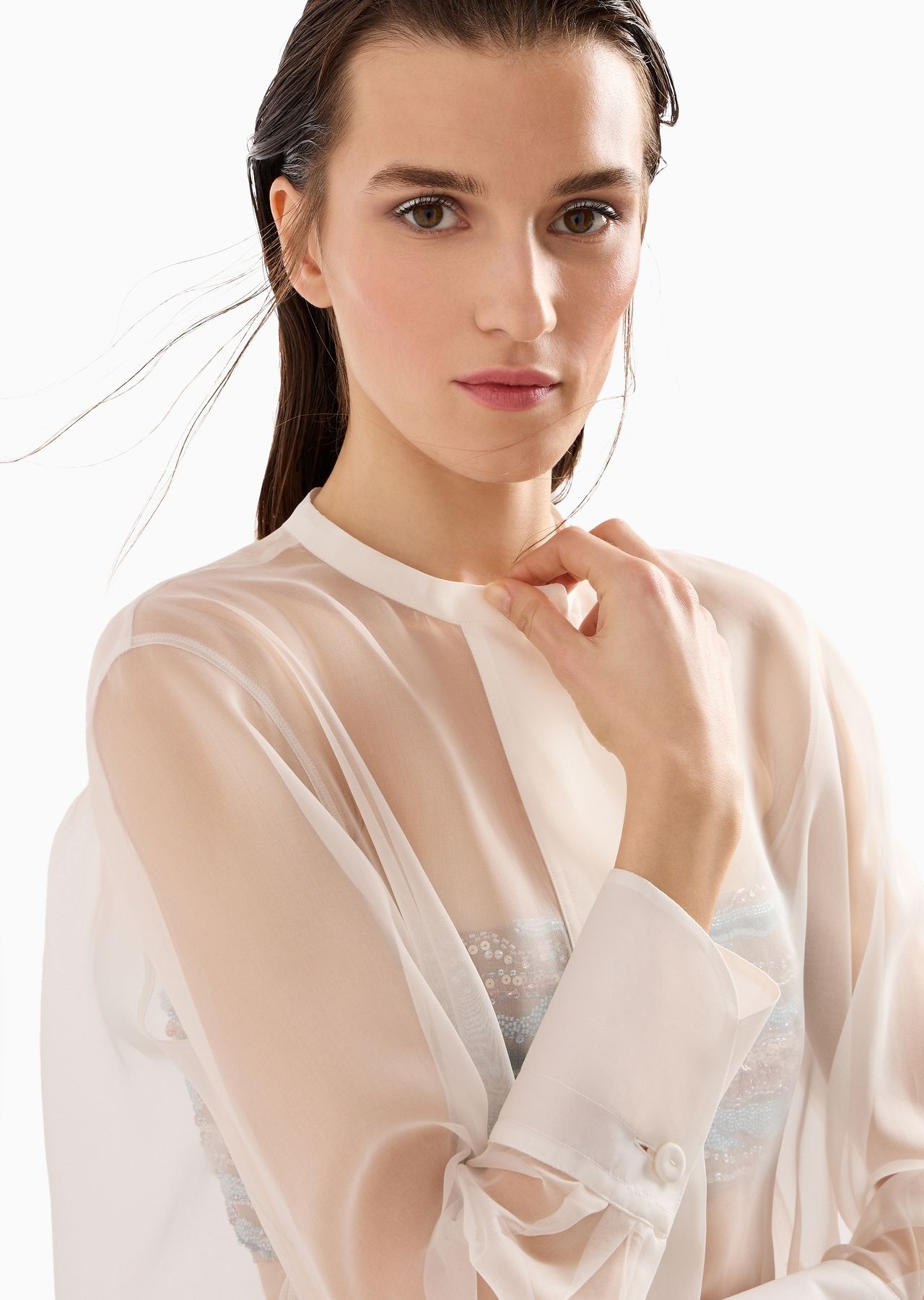 Silk-organza shirt - 5