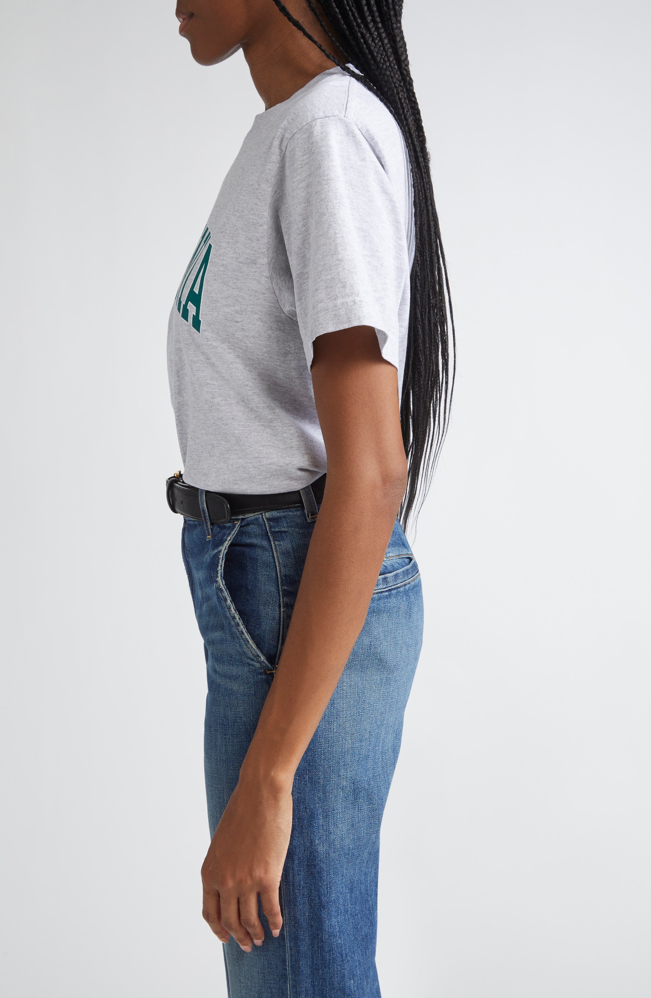 Sporty & Rich California Crewneck T-Shirt in Heather Gray at Nordstrom - 3