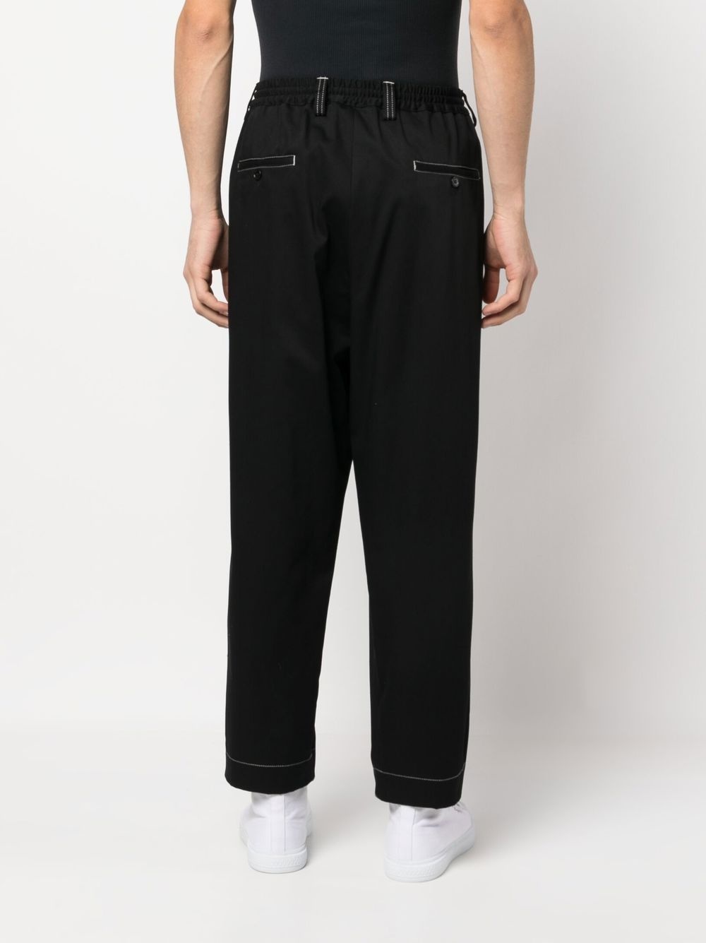 contrast-stitching trousers - 4