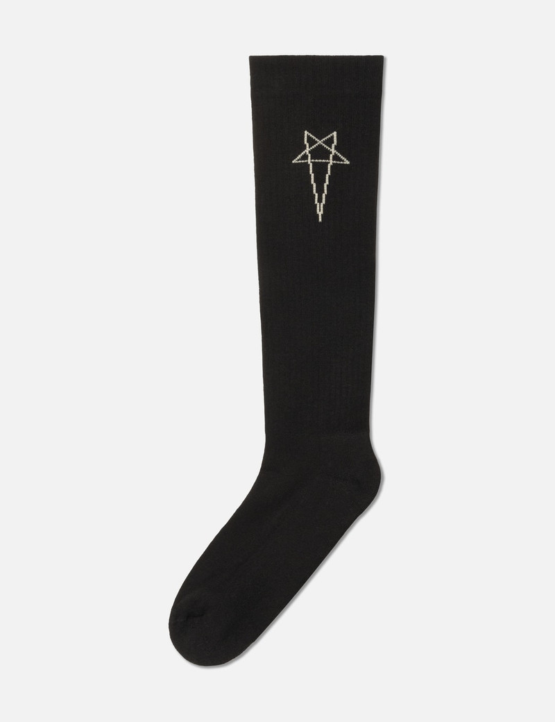 Rick Owens DRKSHDW PENTAGRAM KNEE HIGH SOCKS outlook