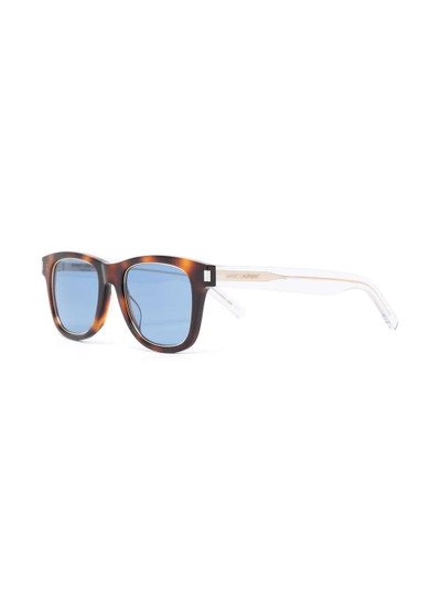 SAINT LAURENT tortoiseshell wayfarer-frame sunglasses outlook