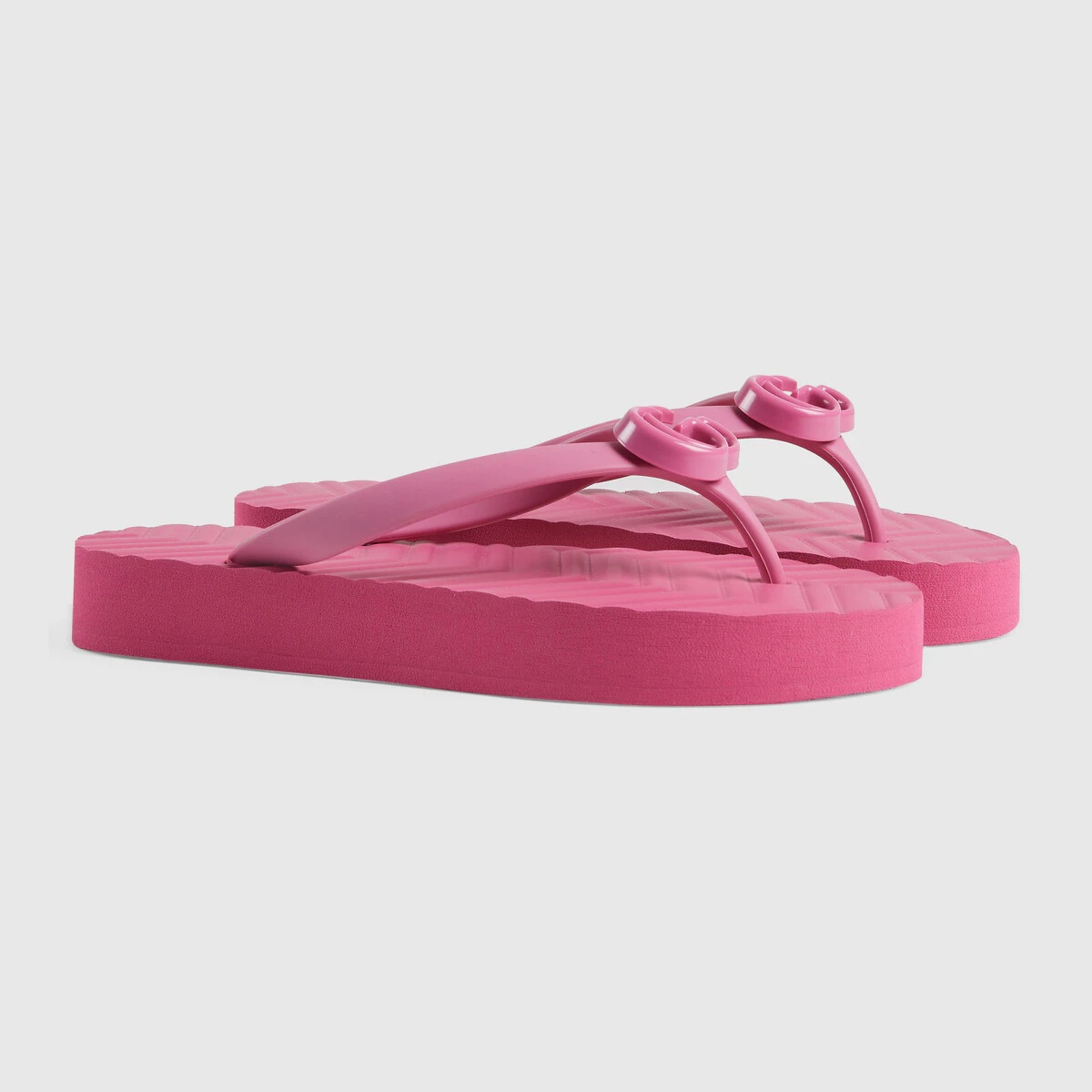 Gucci Women's Chevron Logo Thong Sandals