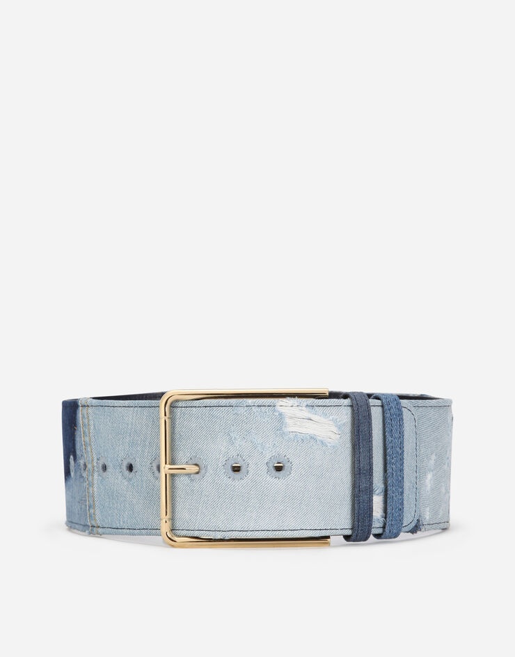 Patchwork denim belt - 1