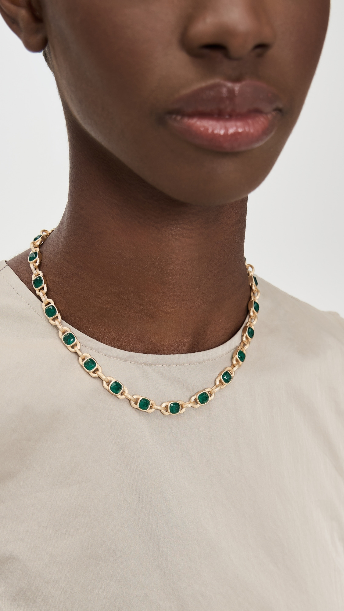 The Large Jeweled Link Necklace - 2