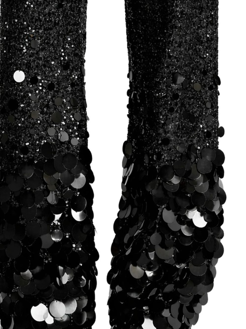 DARKPARK sequin-embellished paillette-hem trousers outlook