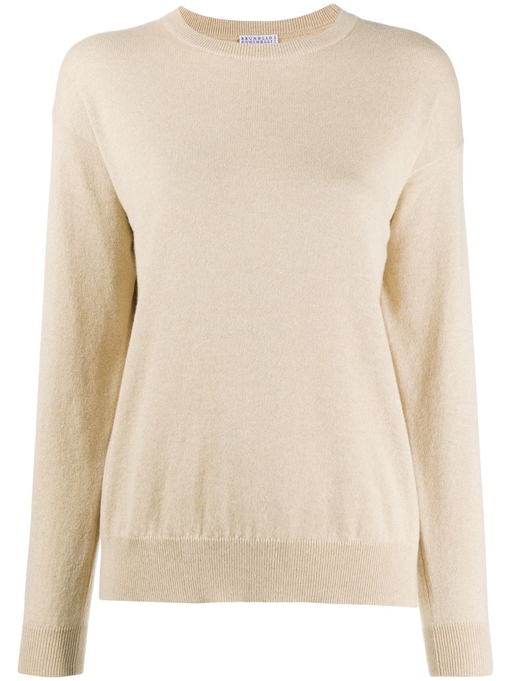 crew neck long-sleeved jumper - 1