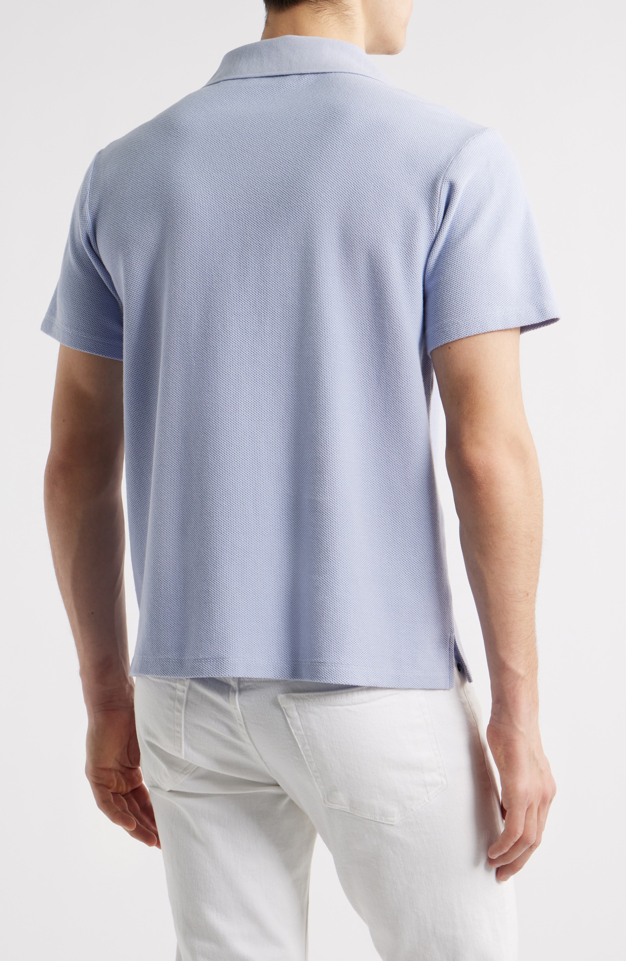 FRAME Jacquard Polo in Baby Blue at Nordstrom - 2