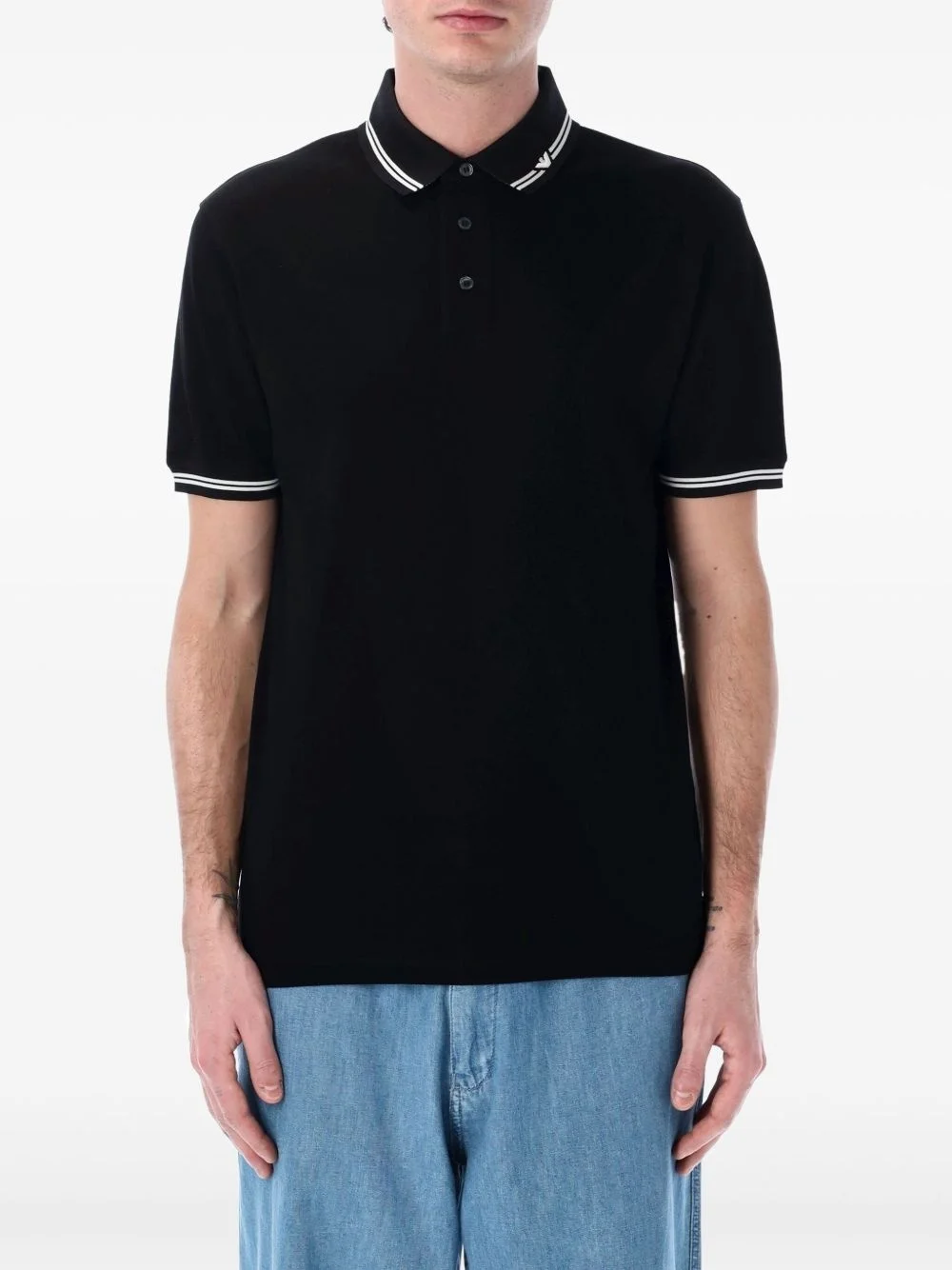 logo-print polo shirt - 1