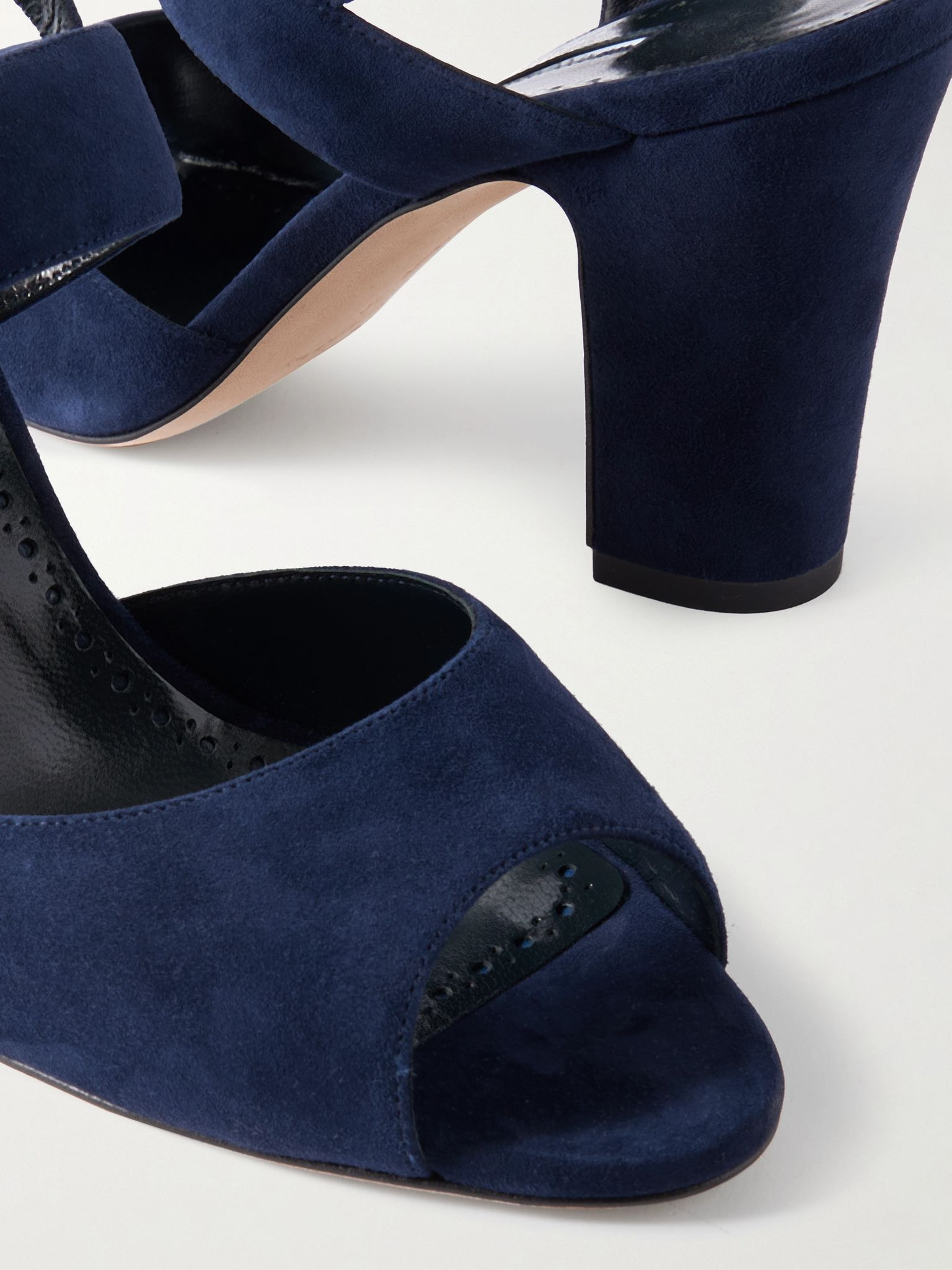 Khiko 90 suede slingback sandals Navy - 4