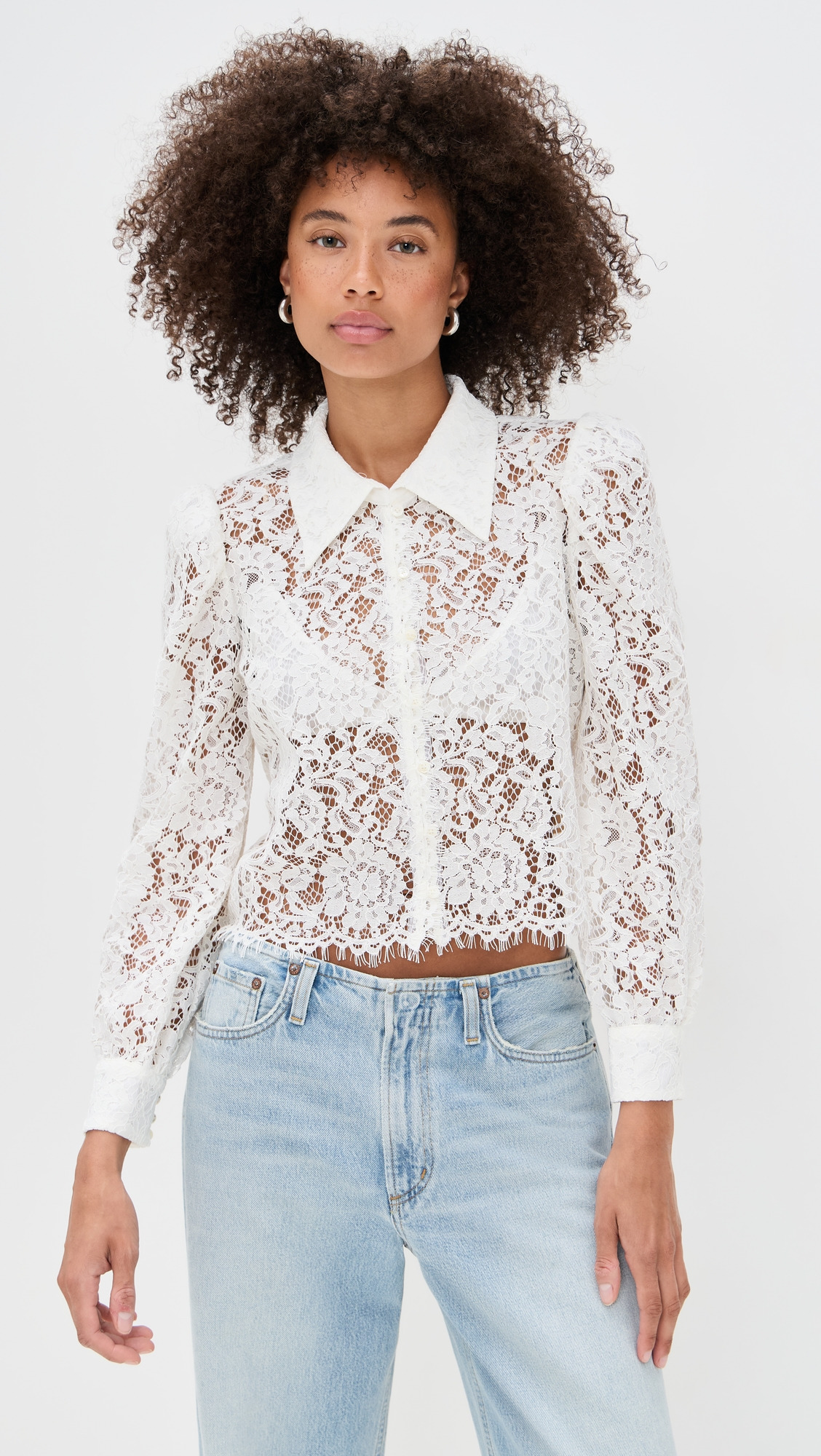 Anita Lace Button Up Blouse - 6
