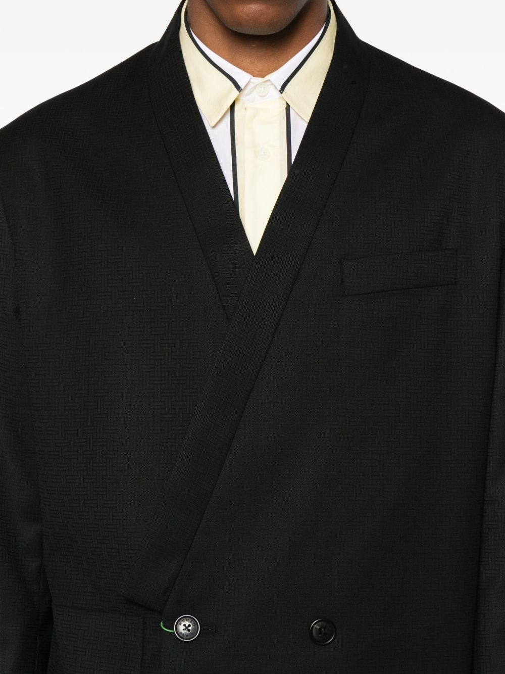 double-breasted wool jacket - 5