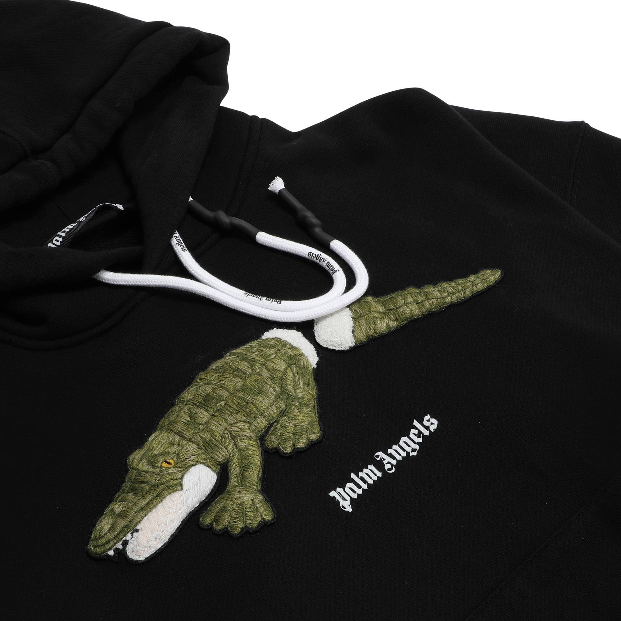 Palm Angels Croco Hoody 'Black/Green' - 3