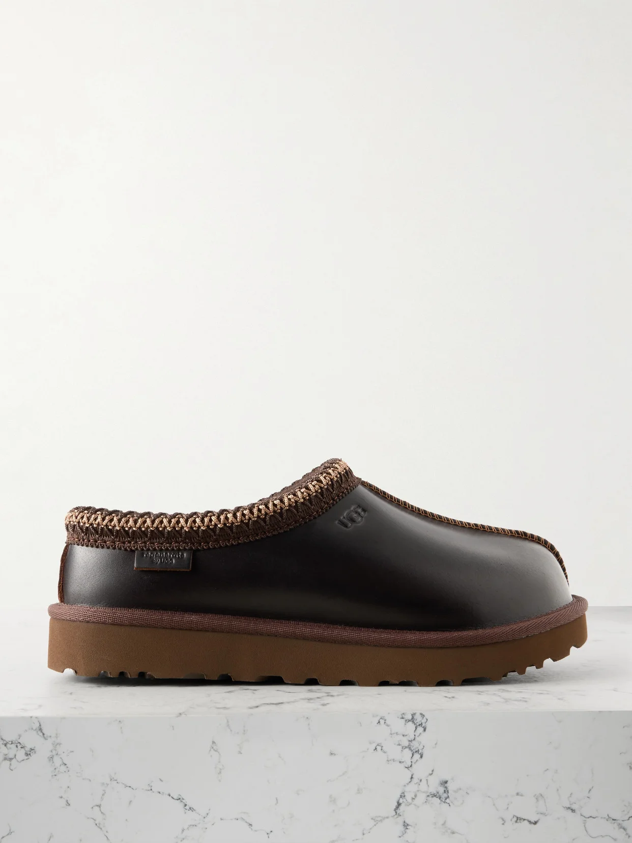 Tasman Regen Embroidered Leather Slippers - 1