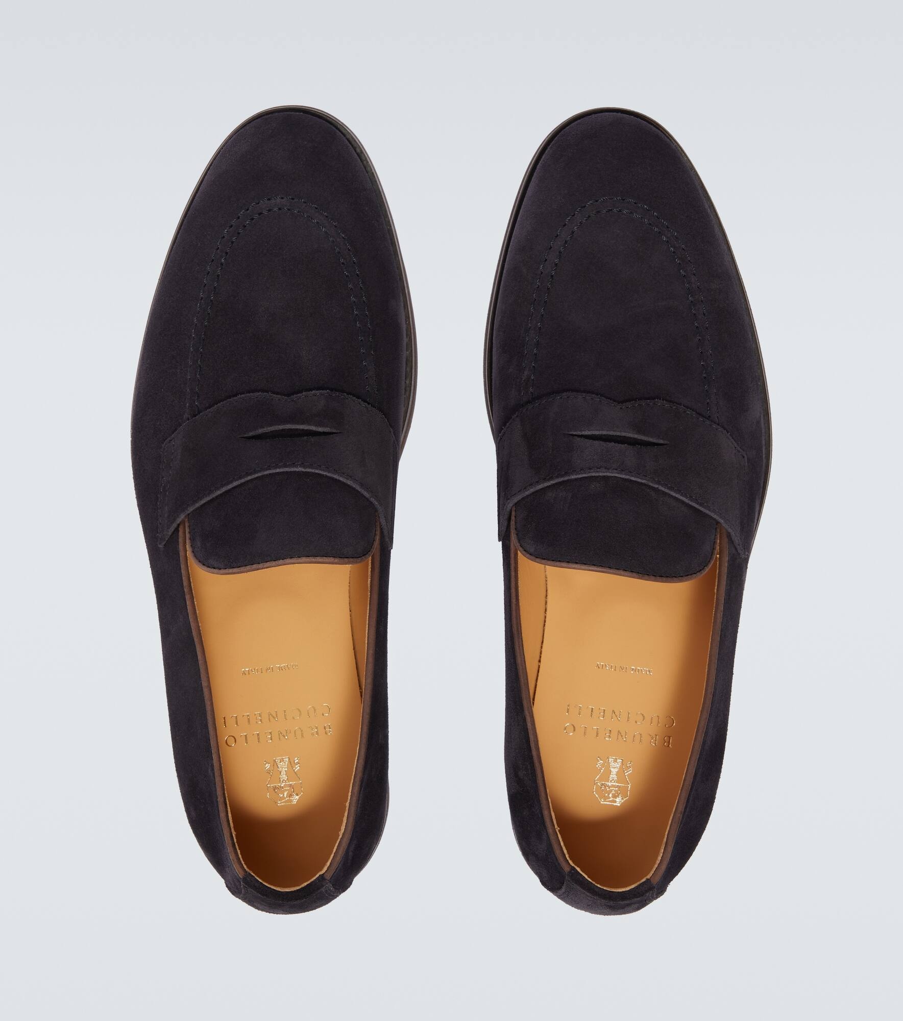 Suede penny loafers - 4