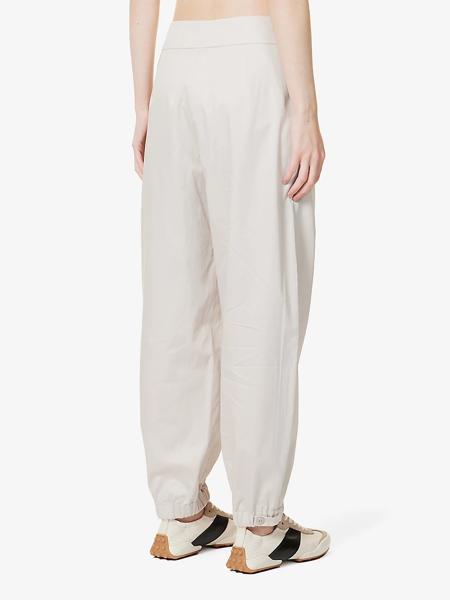 Candela cropped tapered-leg cotton trousers - 4