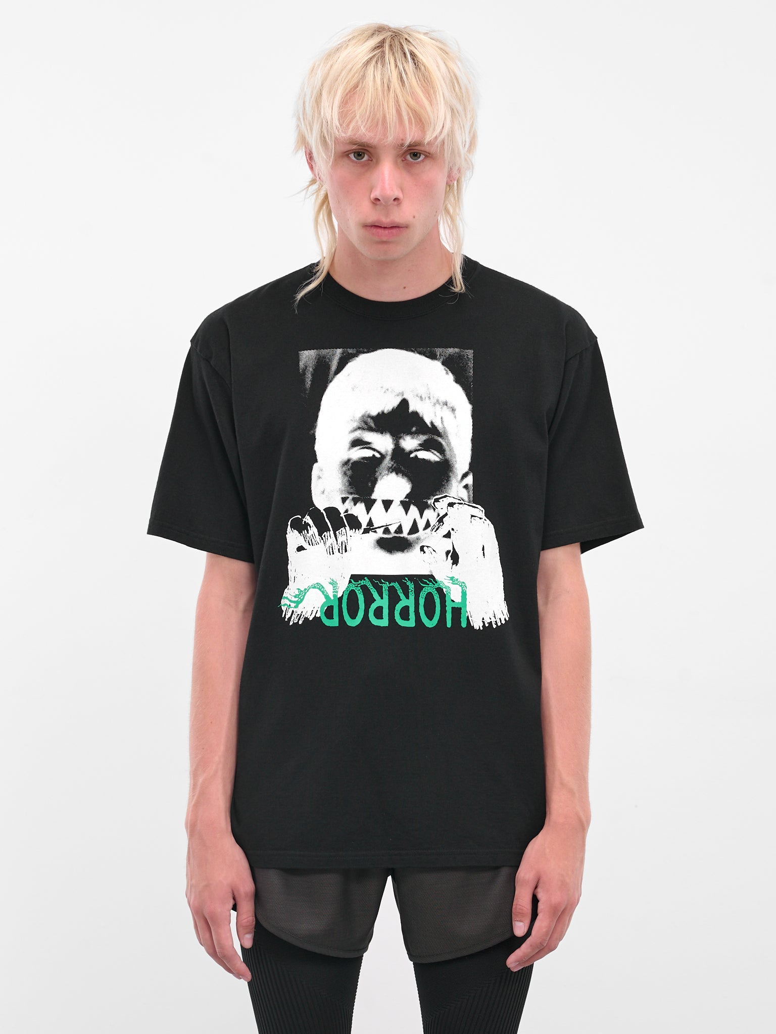 Black Horror Graphic Print Tee - 1