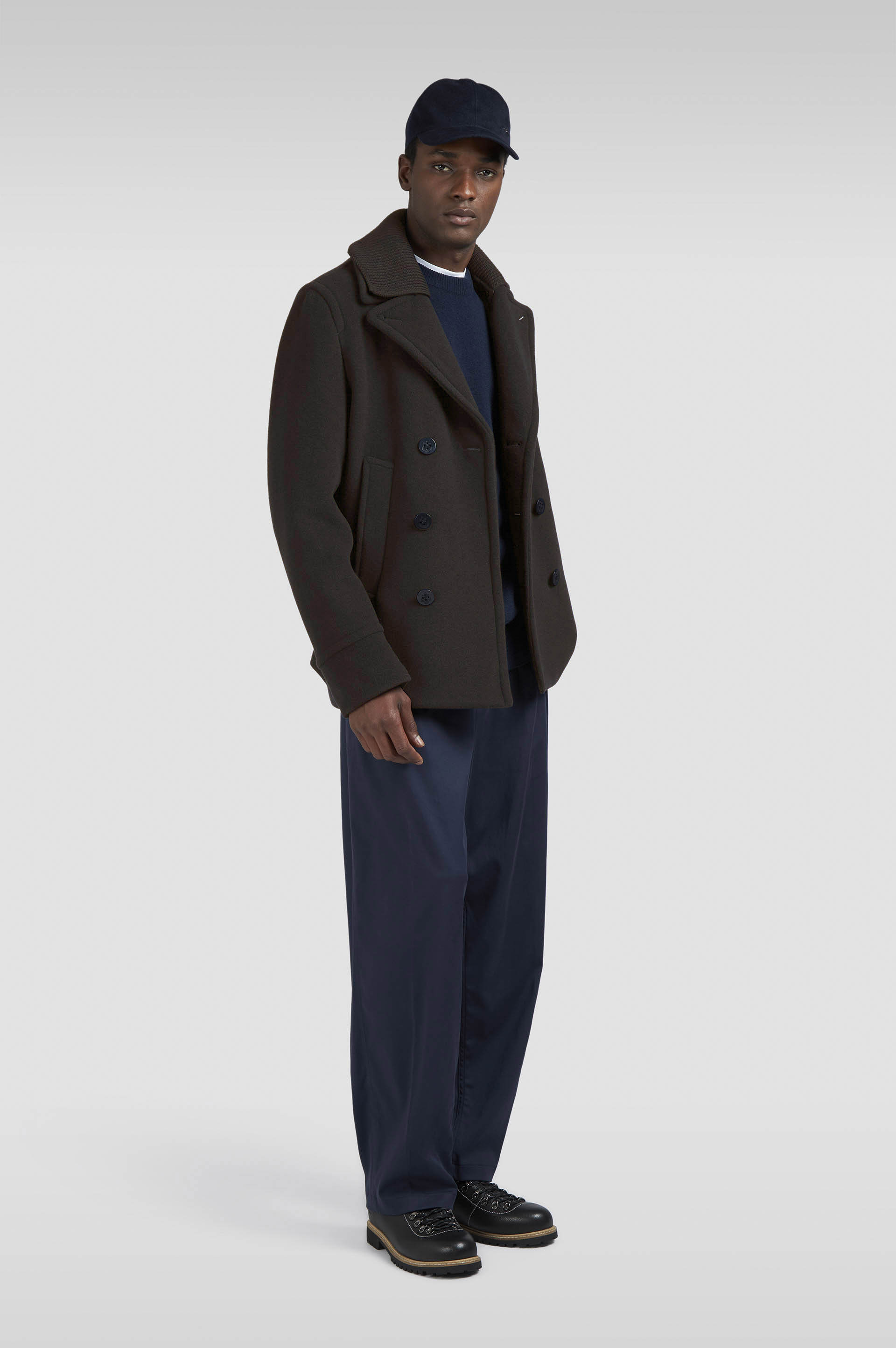 PEACOAT IN WOOL AND CASHMERE - 2