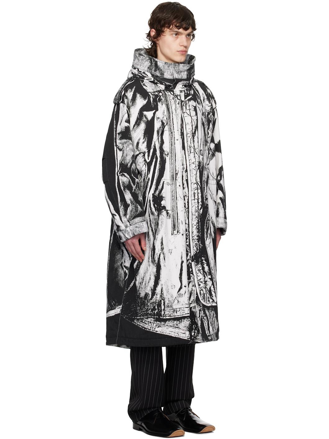 Black & White 'The Trompe-L'œil' Coat - 2