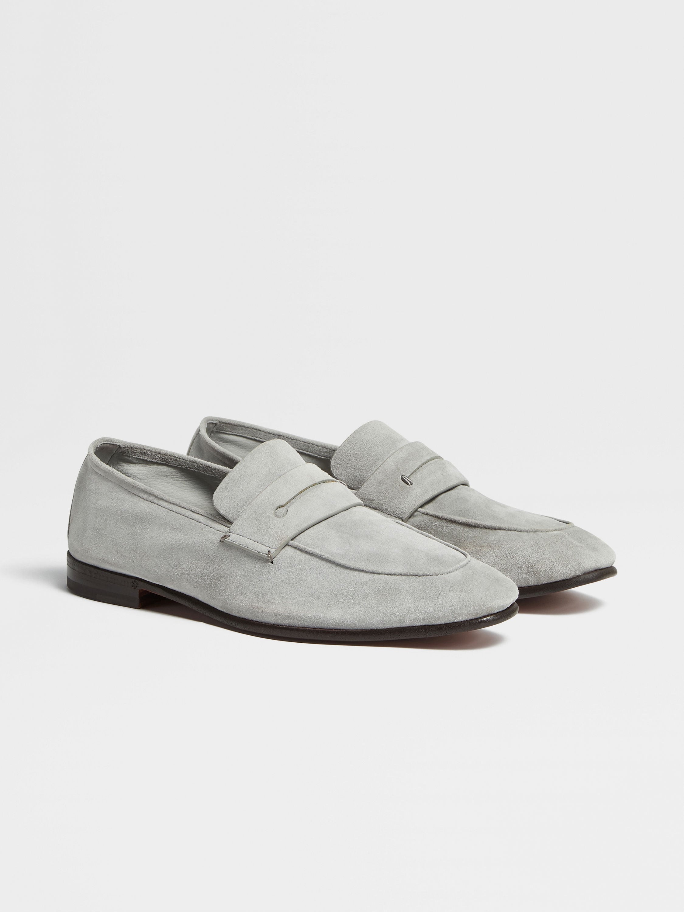 GREY MÉLANGE SUEDE L'ASOLA LOAFERS - 3
