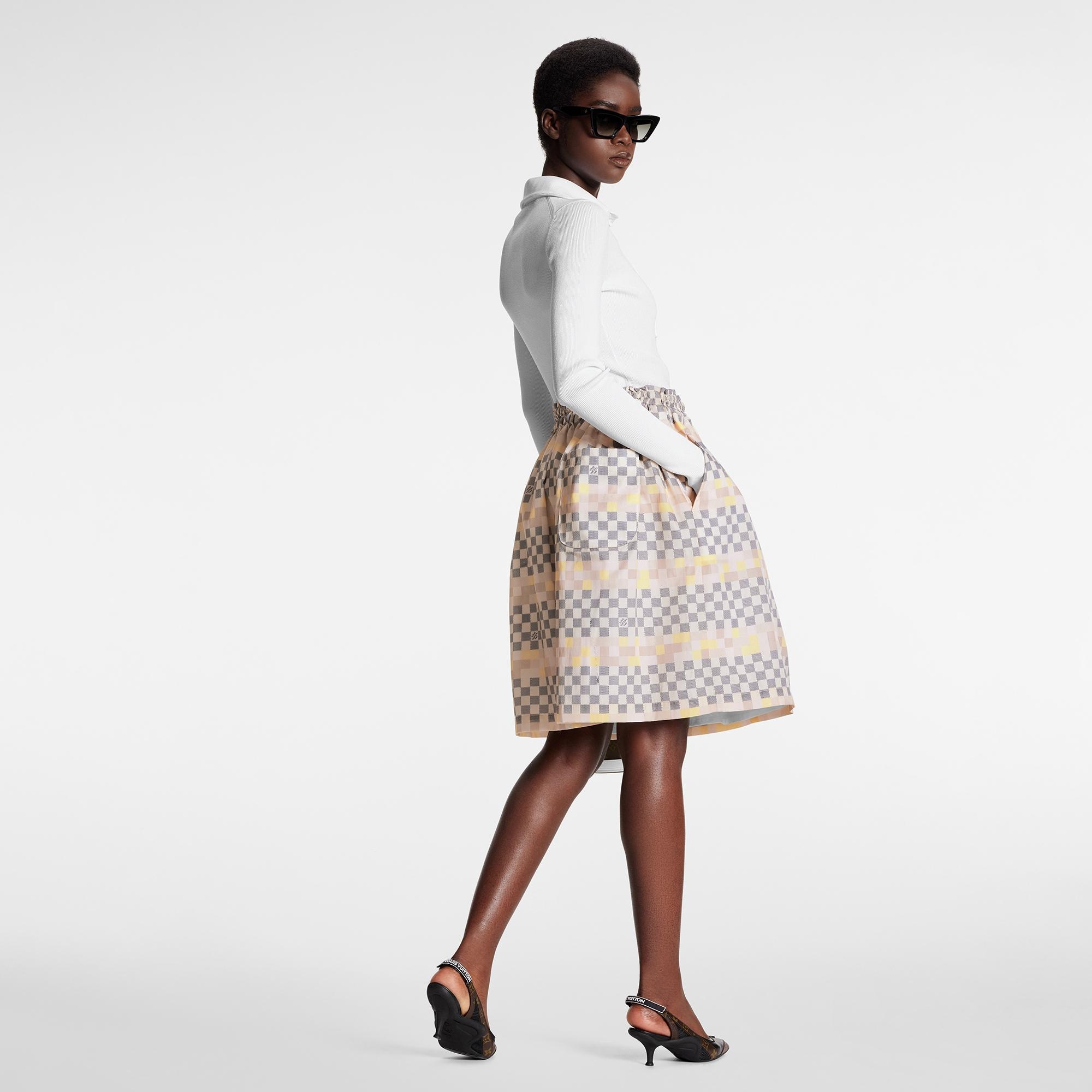 Pixel Damier Skirt - 3