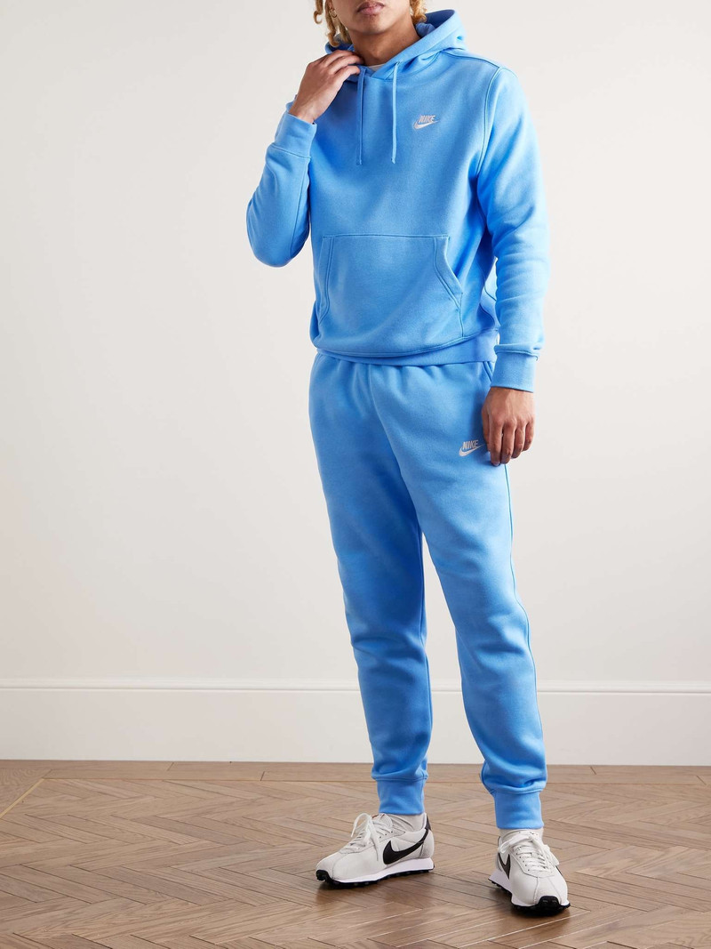 Nike Sportswear Club Slim-Fit Logo-Embroidered Cotton-Blend Jersey Sweatpants outlook