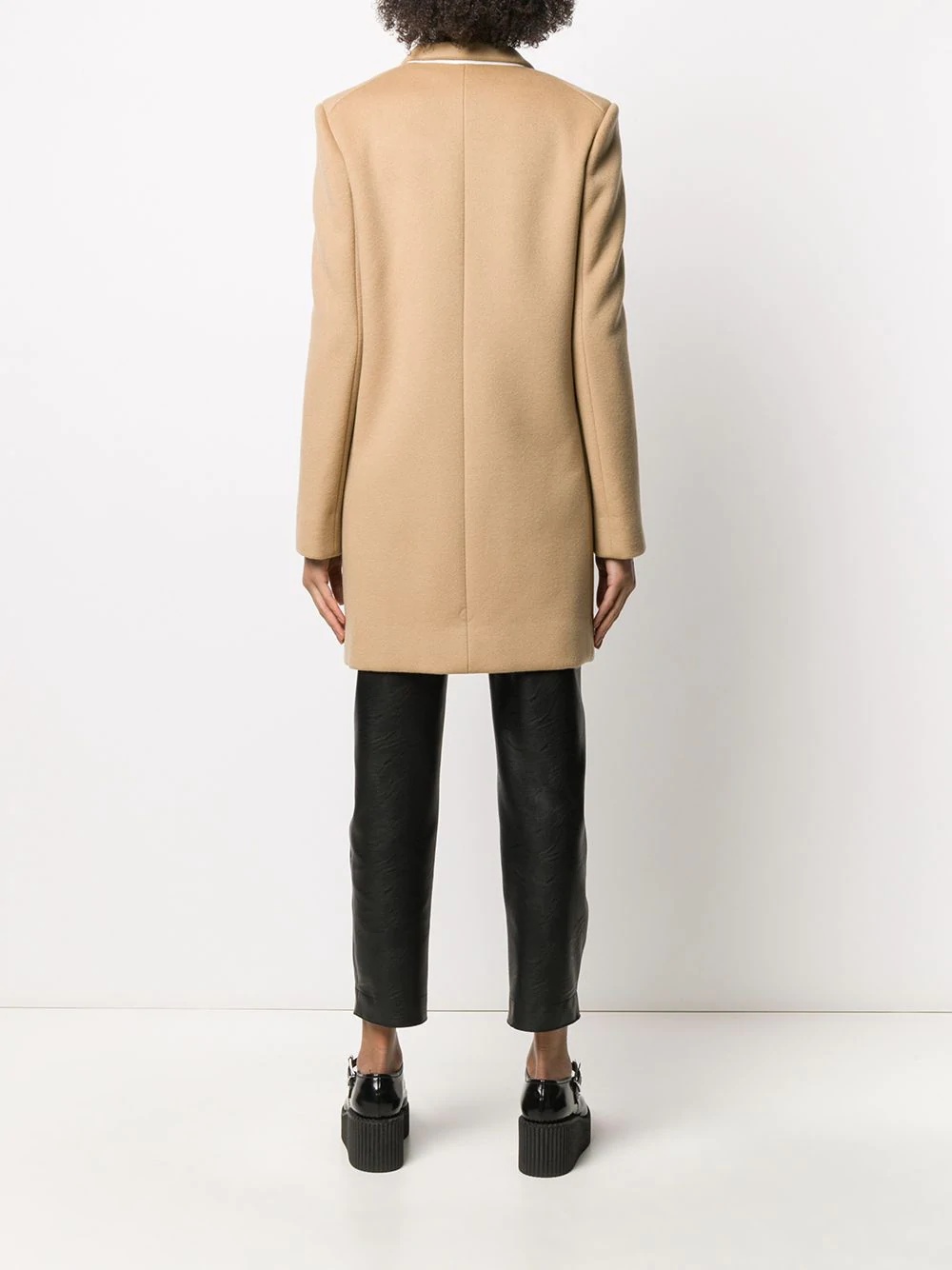 single-breasted wool coat - 4