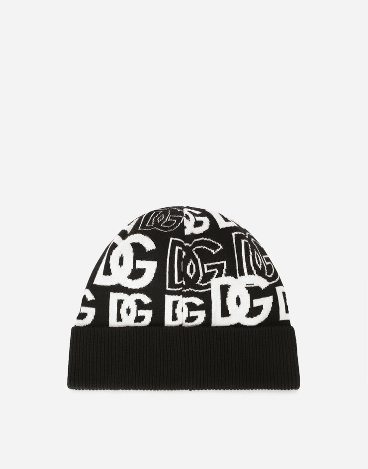 Knit cashmere jacquard hat with DG logo - 2