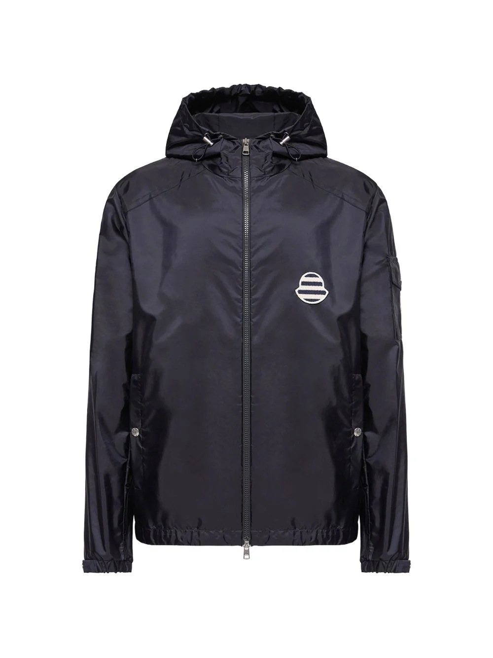 logo-patch hooded jacket - 1