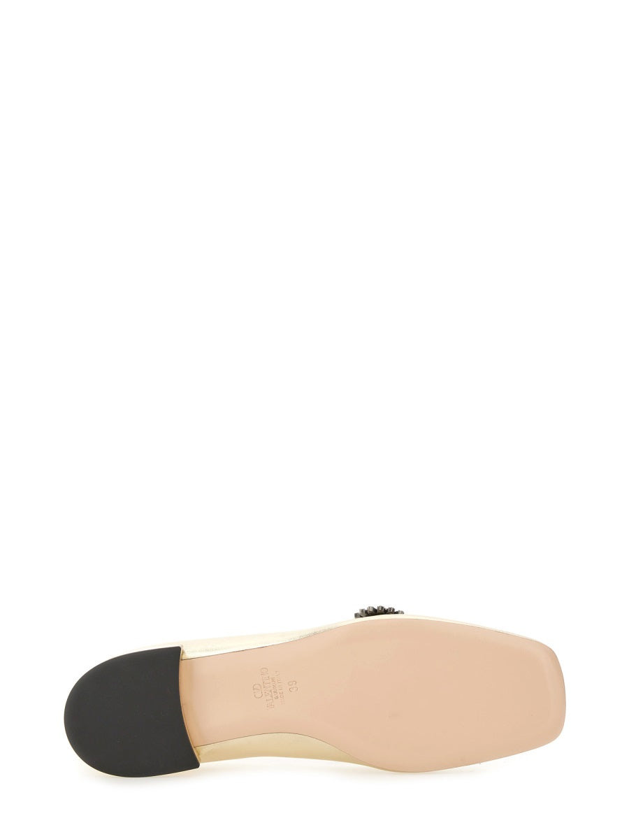 Valentino Garavani Women "Mary-Jane Preshoes" Ballerina In Kidskin - 3