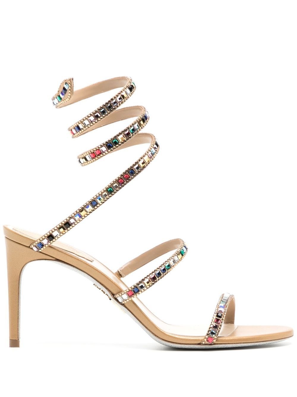 multicoloured crystal strappy sandals - 1