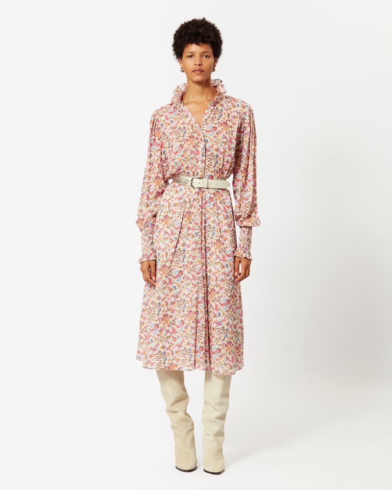 ISABEL MARANT｜DRESSES (GALOA (RO0204FA A3J08E ECOR)) Isabel Marant Étoile GALOA COTTON DRESS | isabelmarant