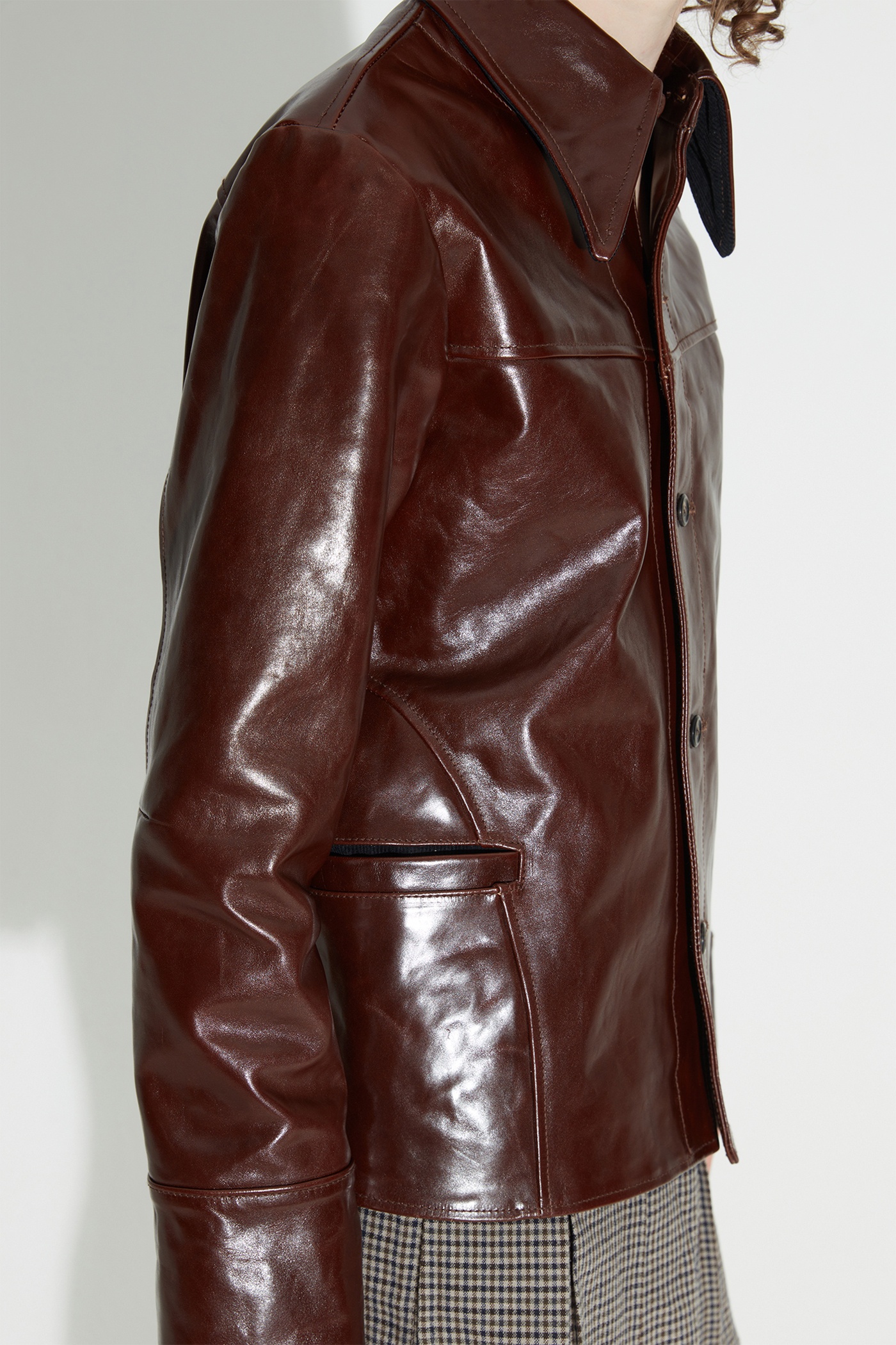 Verve Jacket True Dye Tuscan Brown Leather - 3