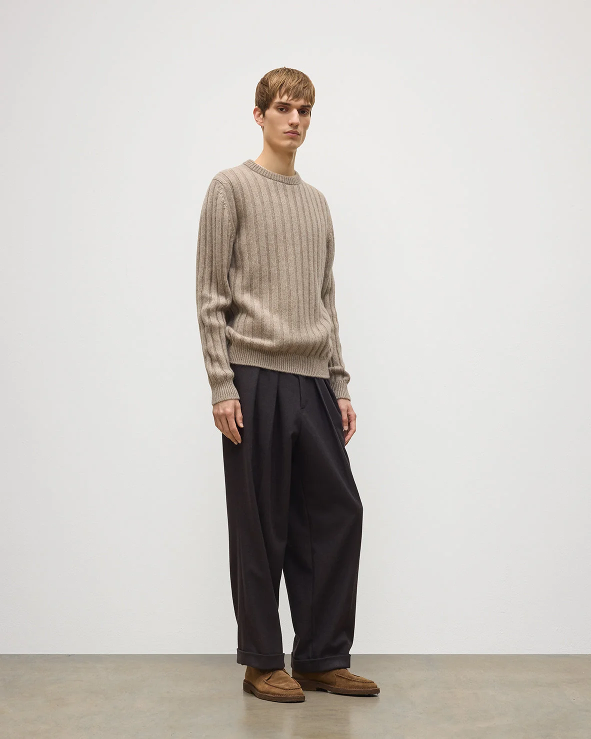 Peel Light Brown Cashmere Jumper - 1