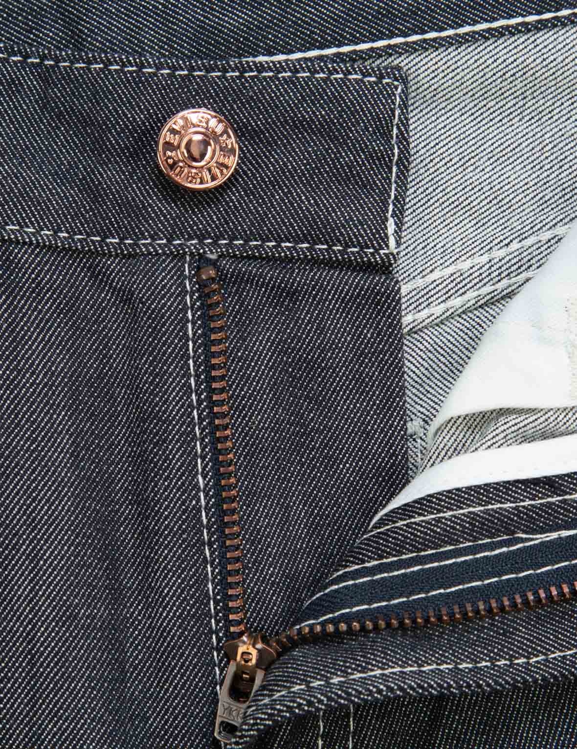 SAKURA EMBROIDERY AND BROCADE PRINT DAICOCK BOYFRIEND JEANS - 7