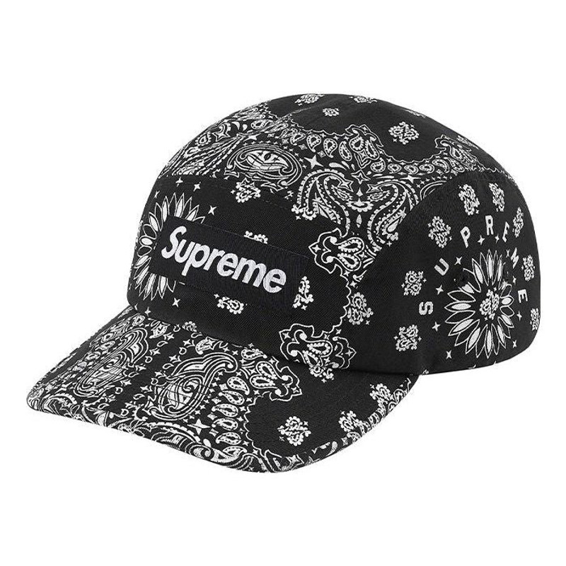 Supreme Bandana Camp Cap 'Black White' SUP-SS21-734 - 1