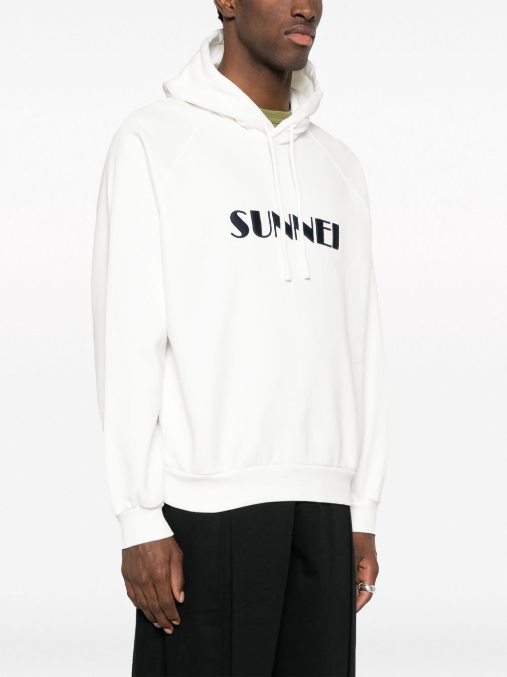 logo-print drawstring hoodie - 4